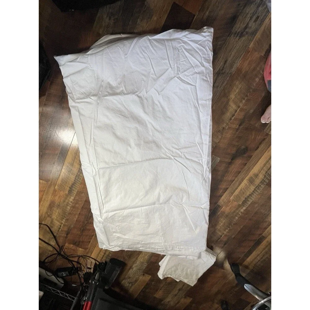 Pizuna King White Duvet Cover Set 100% Long Staple Cotton 2 King Shams New